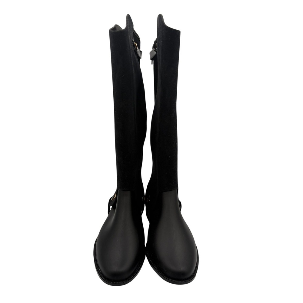 Melissa Riding Boots Womens 10 Black Excellent Detachable 2-in-1 Rain Boots - Picture 1 of 8